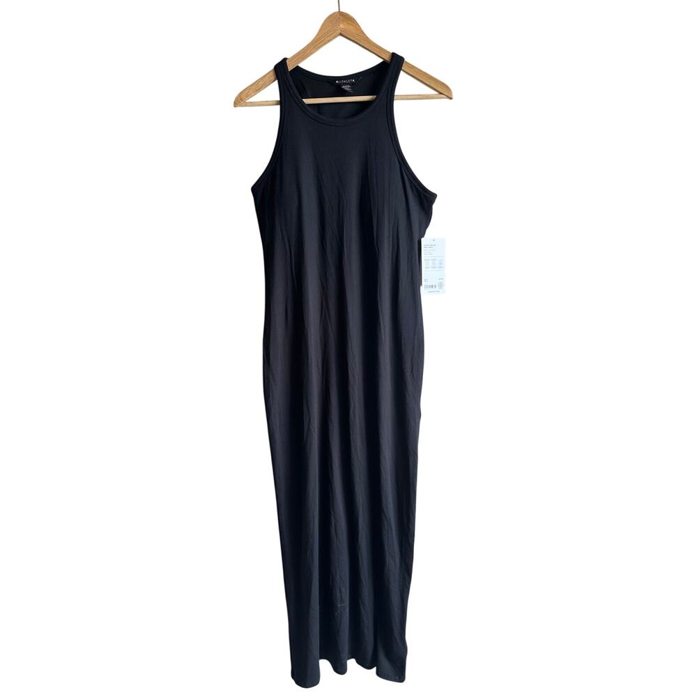 Athleta Signature Rib Maxi Dress Black M NEW 657062 - Picture 3 of 10